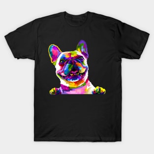 Rainbow French Bulldog Art T-Shirt